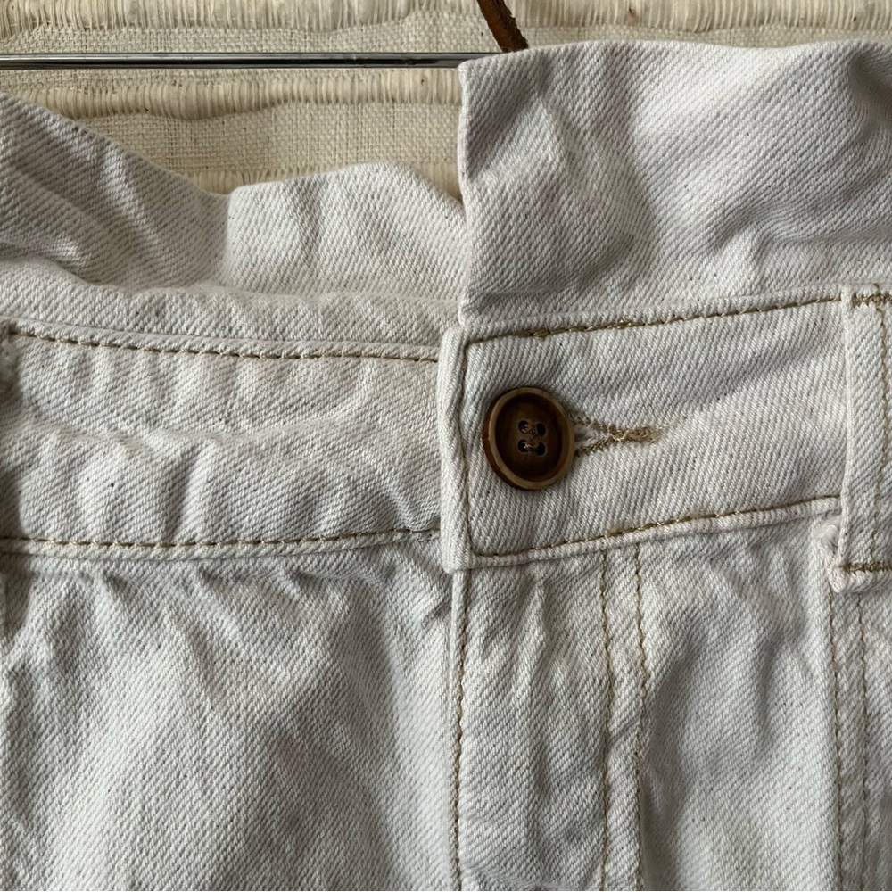 (NO BELT) Free People Splendor in the Grass Oatmeal Paper Bag Mini Skirt Size 8 - Picture 8 of 11